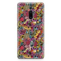Xiaomi Redmi K20 Pro Premium Kılıf Doodle Dikiş Makinesi Arka Kapak Koruma Desenli Full Koruyucu