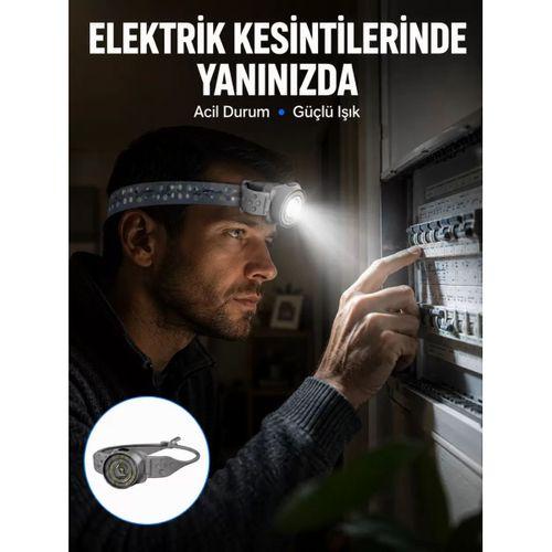 Şarj Edilebilir Kafa Feneri Kamp Tamir Ve Outdoor Kullanımına Uygun