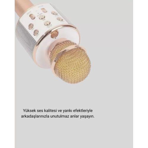 Kablosuz Karaoke Mikrofon Usb Aux Destekli Parti Ve Eğlence İçin