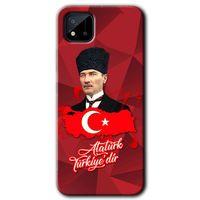 Realme C11 Kılıf Baskılı Arka Kapak - Atatürkiye +Tam Ekran Koruyucu