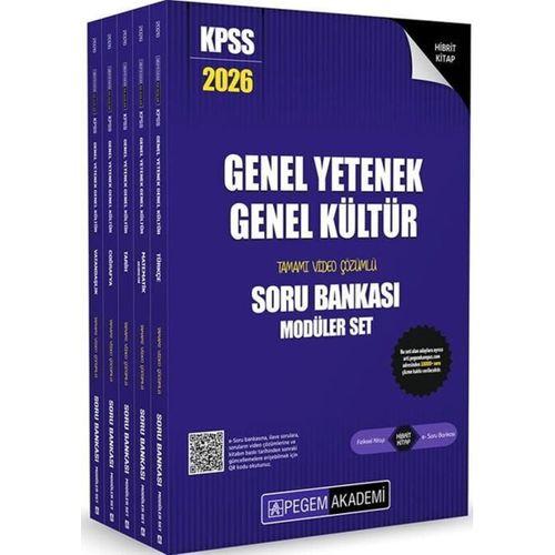 2026 KPSS Genel Yetenek Genel Kültür Tamamı Çözümlü Soru Bankası Seti Pegem Yayınları