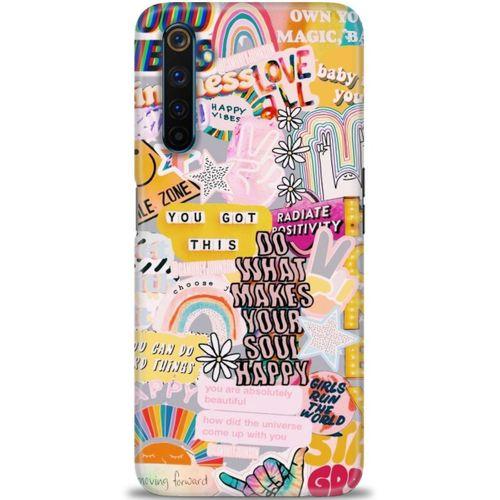Realme 6 Pro Kılıf HD Baskılı Kılıf - Good Vibes + Tam Ekran Koruyucu