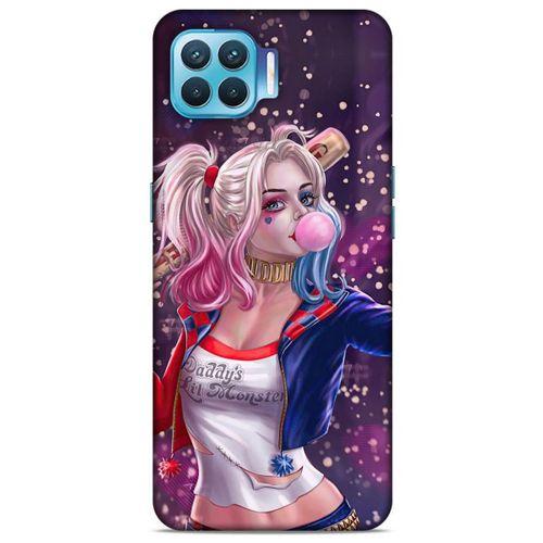 Oppo Reno 4 Lite Uyumlu Kılıf Harley Quinn (3) Kapak Mor