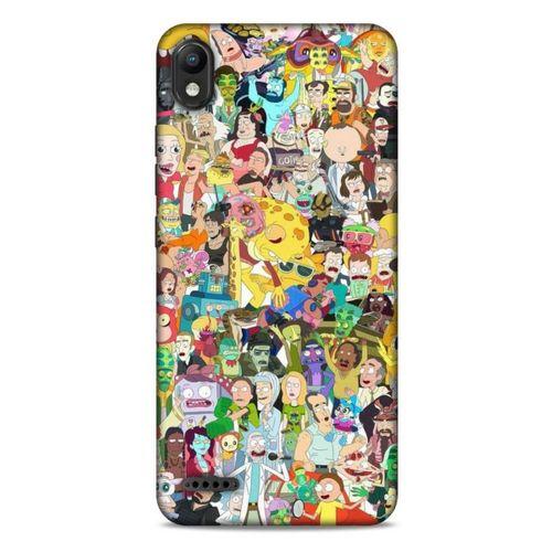 LG K20 2019 Uyumlu Kılıf Rick And Morty (36) Glitter Kılıf Cop Morty