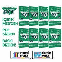 2026 YKS-AYT MEBİ-OGM 8li Tüm Dersler Özgün Tarama Test Kitabı A4 Boyut Renkli Görsel BASKI ÜCRETİ
