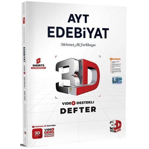 AYT Edebiyat Video Destekli Defter 3D Yayınları