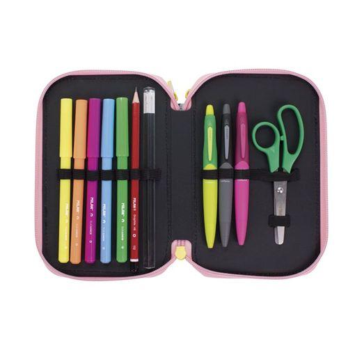 Milan 081364SM2 Swims Sarı-Pembe 3 Cepli Setli Kalem Çantası