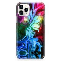 Apple iPhone 11 Pro Kılıf Psikedelik Suluboya Arka Kapak Koruma Desenli Full Koruyucu