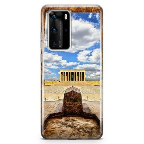 Huawei P40 Pro Kılıf Anıtkabir Perspektif Arka Kapak Koruma Desenli Full Koruyucu