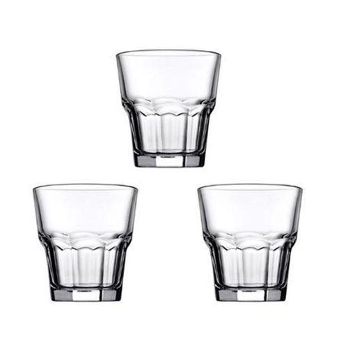 Cam Su Ve Meşrubat Kahve Yanı Bardak Seti 3 Adet Mısafır Sunum 7,5X7,5X8Cm