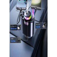 Led Işık Aydınlatmalı 45w Hava Nemlendirici 5’1 Arada Şarj Cihazı Araç İçi Çakmaklık Şarj Aleti