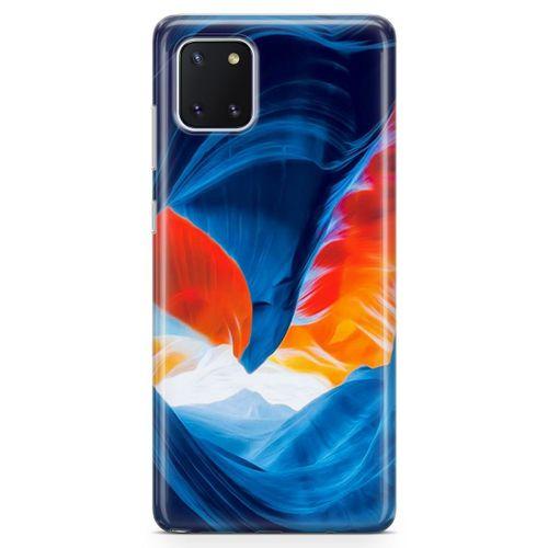Samsung Galaxy A81 Kılıf Turuncu Kanyon Arka Kapak Koruma Desenli Full Koruyucu