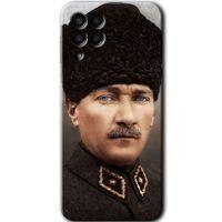 Samsung Galaxy M33 Kılıf Baskılı Kapak - Başkomutan Atatürk +Tam Ekran Koruyucu