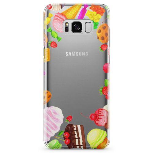 Samsung Galaxy S8 Kılıf Dondurma Pasta Arka Kapak Koruma Desenli Full Koruyucu