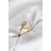 Ay Yıldız Model Gold Renk Zirkon Taşlı Kadın Yüzük