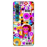 Lopard Xiaomi Mi Note 10 Pro Uyumlu Kılıf Soyut Sanat (20) Desenli Koruyucu Kılıf