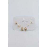 Çoklu Set Küpe - Altın