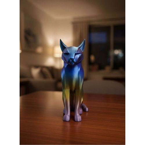 Rainbow Renkli Kedi Biblosu Dekoratif Masa Ve Raf Süsü