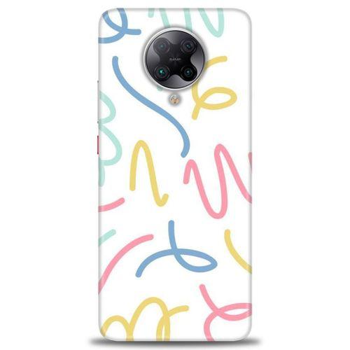 Xiaomi Poco F2 Pro Kılıf HD Baskılı Kılıf - Renkli Çizgiler + Tam Ekran Koruyucu