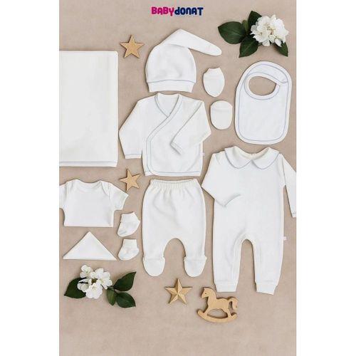 Yaka Detaylı 10 Parça Kutulu Erkek Bebek Hastane Çıkış Seti