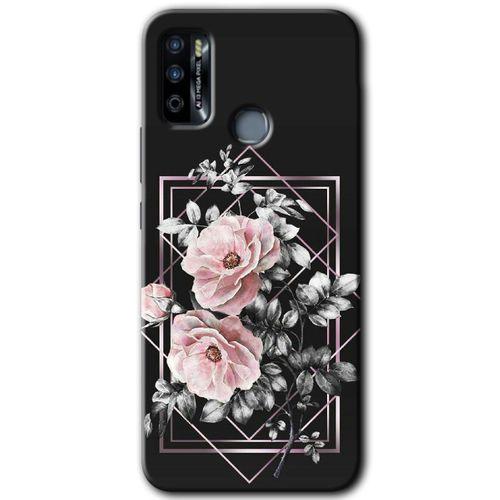 İnfinix Hot 9 Play Kılıf HD Desen Baskılı Arka Kapak - Retro Çiçek 1