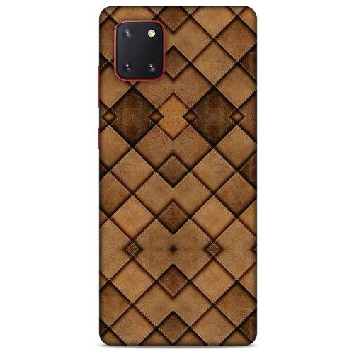 Samsung Galaxy Note 10 Lite Kılıf Patchwork (26) Tpu Silikon Kılıf Açık Kahverengi