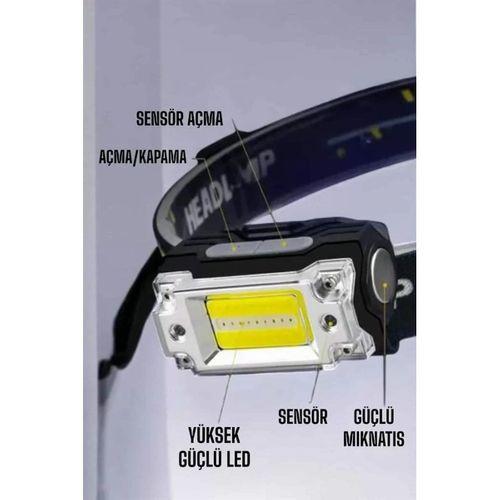 Kafa Lambası Kamp Feneri Balıkçı Feneri Başlıklı Suya Dayanıklı