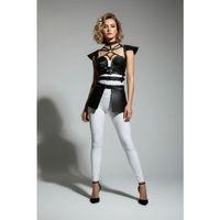 Siyah Kadın Etek Deri Tokalı Yüksek Bel Etek Panel Detayı - Brf1371