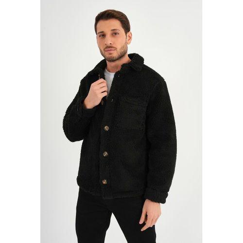 ALEXANDERGARDI DÜĞMELİ SİYAH PELUŞ CEKET (AG-POLE-J58-01)