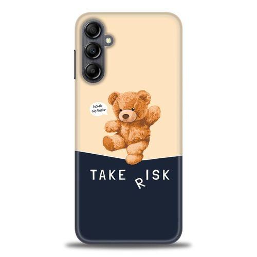 Samsung Galaxy A14 Kılıf HD Baskılı Kılıf - Take Risk + Tam Ekran Koruyucu