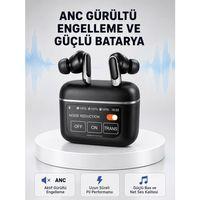 Anc Teknolojili Kablosuz Bluetooth Kulaklık – Dokunmatik, Dijital Göstergeli, Yüksek Ses Kalitesi
