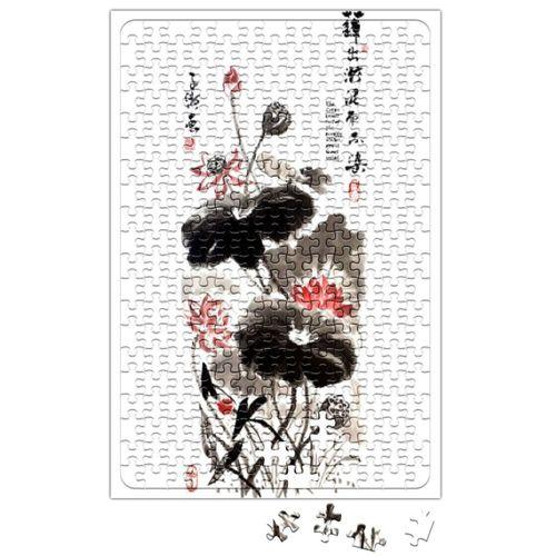 Lotus Flower Lotus Painting Puzzle 240 Parça Yapboz