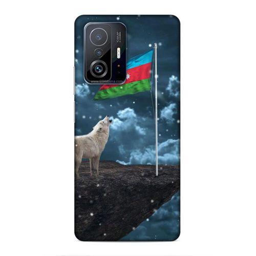Xiaomi Mi 11T Pro 5G Uyumlu Kılıf Azarbaijan (25) Antişok Kapak Kurt Bayrak