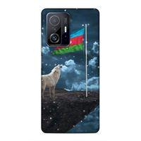 Xiaomi Mi 11T Pro 5G Uyumlu Kılıf Azarbaijan (25) Antişok Kapak Kurt Bayrak
