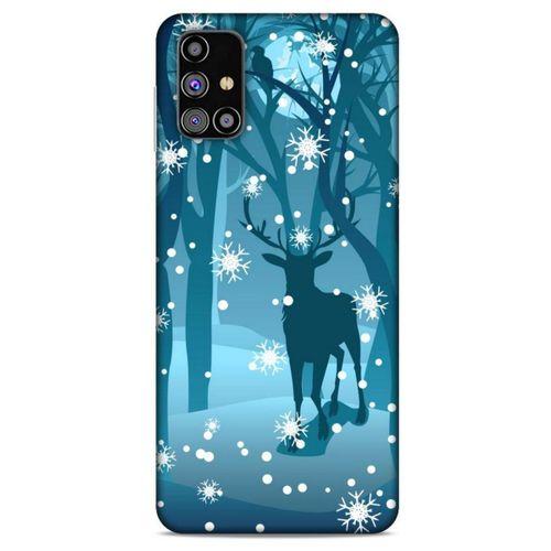 Samsung Galaxy M31s Kılıf Snowix (28) Arka Kapak Mavi Koyu
