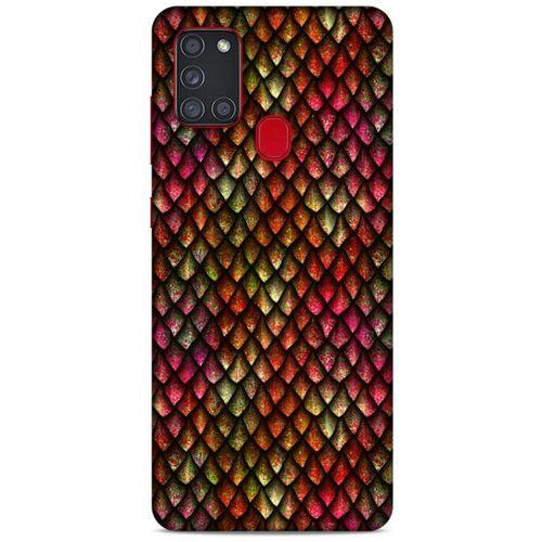 Samsung Galaxy A21s Kılıf Dragons (8) Baskılı Kılıf Ejderha Deri Pembe