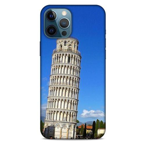Apple iPhone 12 Pro Max Kılıf Dünya Mimarisi (21) Koruyucu Kapak Pisa Kulesi İtalya
