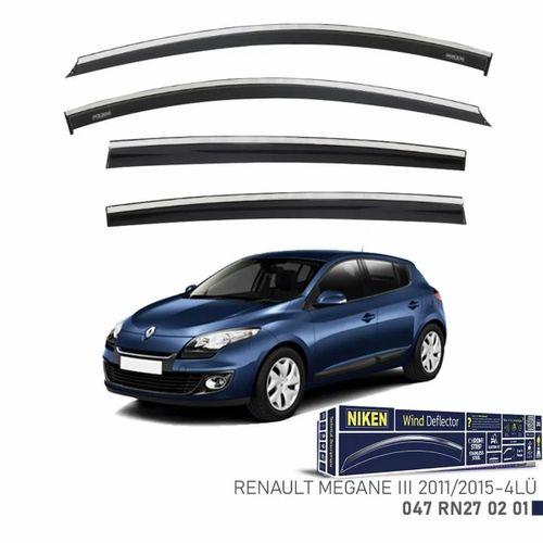 Niken Renault Megane 3 2011-2015 Kromlu Cam Rüzgarlığı 4 LÜ