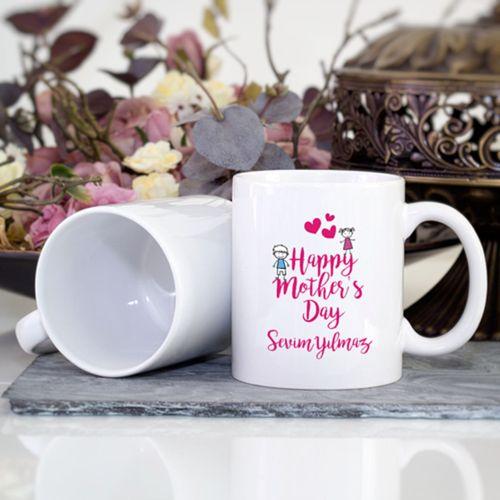 Kişiye Özel Happy Mother&amp;apos;s Day Anneler Günü Kupa Bardak