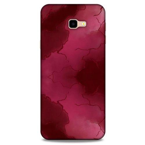 Mermer Desenli (7) Tema Telefon Kılıfı Bordo Samsung Galaxy J4 Plus Kılıf