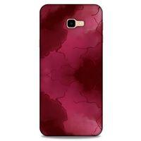 Mermer Desenli (7) Tema Telefon Kılıfı Bordo Samsung Galaxy J4 Plus Kılıf