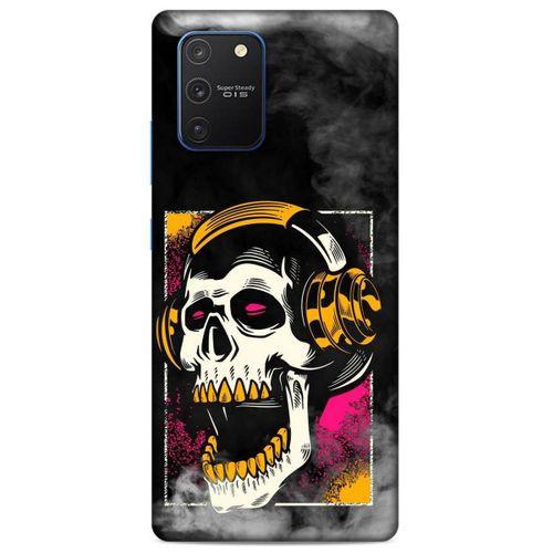 Lopard Samsung Galaxy S10 Lite Uyumlu Kılıf Tattoo's (10) Full Koruma Kılıfı Turuncu