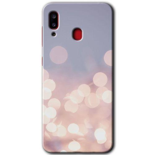 Potkal Hediye Fabrikası Samsung Galaxy A20 HD Baskılı Kılıf + 9D Tam Ekran Koruyucu - Blur Lights