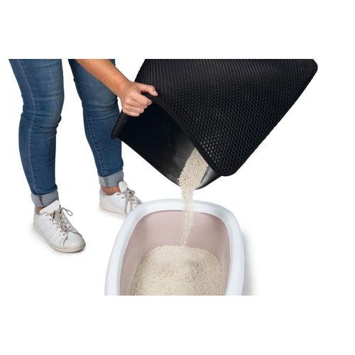 Beeztees Kedi Tuvaleti Paspası, İki Katmanlı, Siyah, 60x50cm