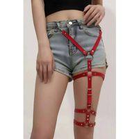 Şık Deri Tek Bacaklı Jartiyer Harness - Brf942