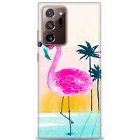 Samsung Galaxy Note 20 Kılıf HD Baskılı Kılıf - Flamingo + Tam Ekran Koruyucu