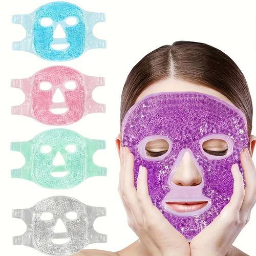 Terapi Jel Yüz Maskesi Soğuk Ve Sıcak Boncuklu Ayarlanabilir Maske  mor