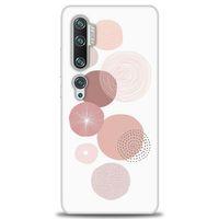 Xiaomi Mi Note 10 Pro Kılıf HD Baskılı Kılıf - Mürdüm Daireler + Tam Ekran Koruyucu