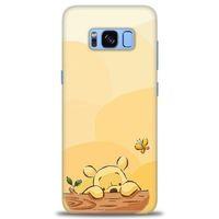Samsung Galaxy S8 Plus Kılıf HD Baskılı Kılıf - Winnie ve Kelebek + Tam Ekran Koruyucu