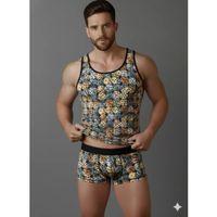 Erkek Desenli Tank Top Boxer Takımı